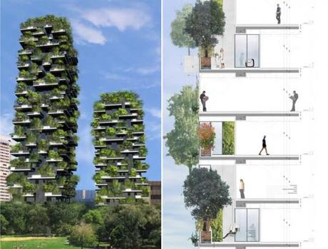  Bosco Verticale, green tower, plant tower, living tower, vertical forest, world's first vertical forest, eco architecture, green architecture, living buildings, Aeolian energy, photovoltaic energy, Stefano Boeri Architetti, Stefano Boeri Architects, Stefano Boeri, italian architecture, italy architecture, milan architecture