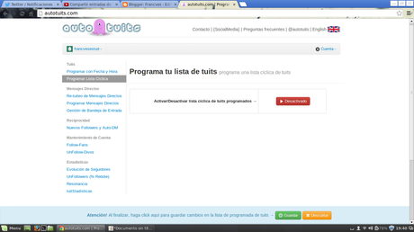 Compartir entradas de blogs automáticamente cada 10 minutos a través de twitter Compartir entradas de blogs automáticamente cada 10 minutos a través de twitter