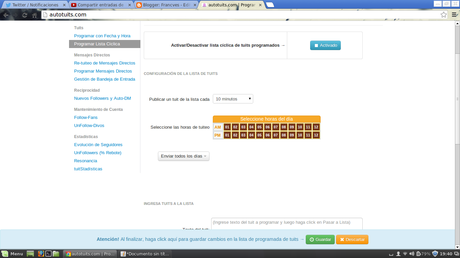 Compartir entradas de blogs automáticamente cada 10 minutos a través de twitter Compartir entradas de blogs automáticamente cada 10 minutos a través de twitter