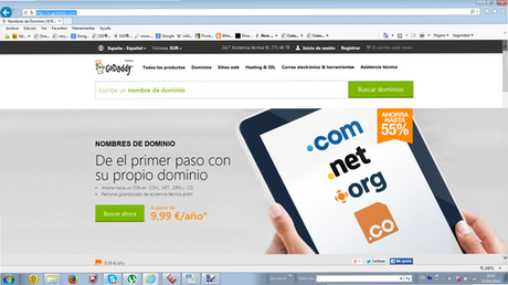 Compra tu dominio con Godaddy Comprar dominio con Godaddy