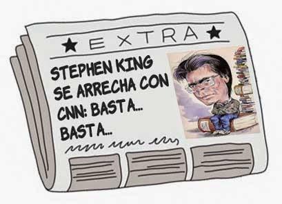 Portada periódico tipo cómic - Stephen King molesto con CNN