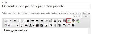 Publicar recetas en el blog subir fotos de recetas