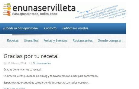 Publicar recetas en el blog tu receta