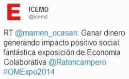 Foto twitter evento OMexpo 2 La “semana loca” de la economía colaborativa en Madrid, ¿moda o madurez?