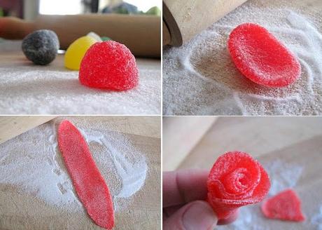 Tutorial rosas dulces de chuches para Sant Jordi