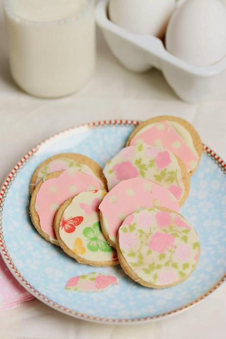 Galletas de mantequilla,limón y rosas