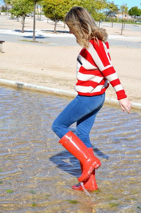 Red Hunter Boots