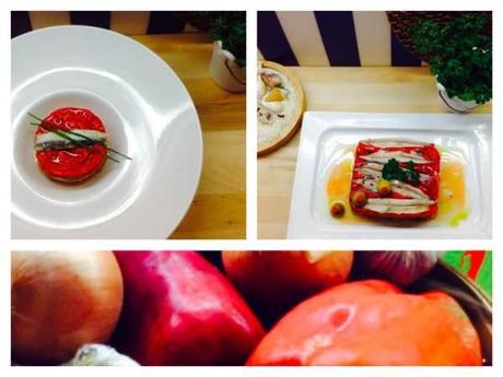 Escalivada con boquerones Bahía de la Concha Escalivada con boquerones en vinagre