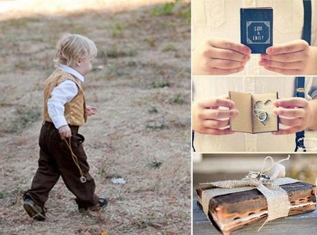 Anillos de boda en libros