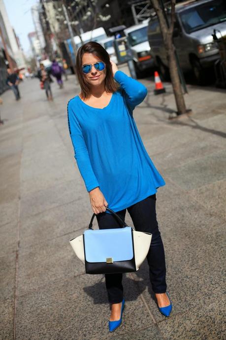 Guess Denim Day look Guess, Denim Day,looks, Peace over Violence, New York, Fashion Blogger, Casual look, Prada, Marc Jacobs, Celine Bag