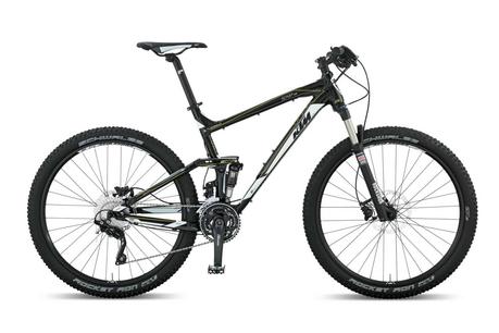 Catálogo de bicicletas de montaña 2014 de KTM El modelo Scarp disponible en fibra de carbono o aluminio.