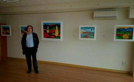 Arnaldo Díaz-Castilla en su exposición, OpenHouse de Salamanca