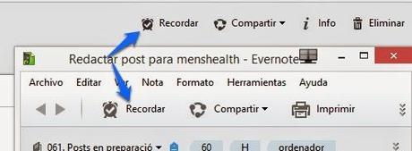 Evernote. Usando los reminders de forma inteligente