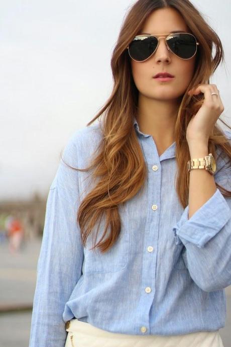 White, blue and camel White, blue and camel