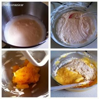 BIZCOCHO DE CALABAZA Y COCO. BIZCOCHO DE CALABAZA Y COCO.