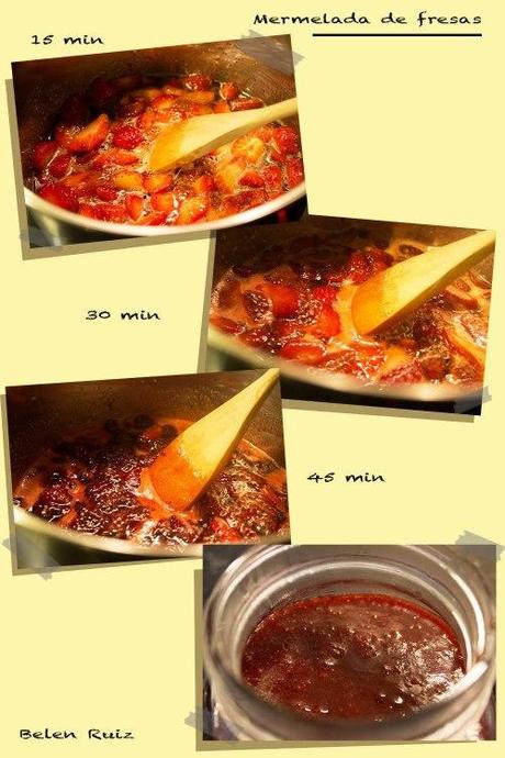 Mermelada de fresa casera Proceso mermelada de fresas