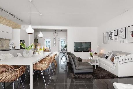 Vivir en un piso diáfano y con estilo nórdico impecable Vivir en un piso diáfano y con estilo nórdico impecable