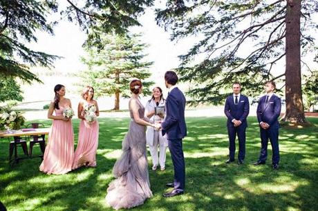 Una boda romántica boda en gris y rosa