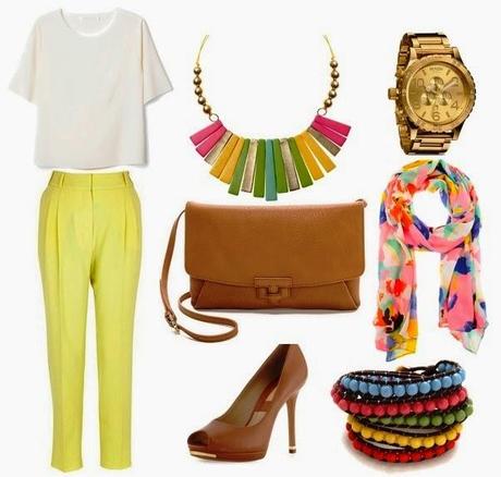 Yellow Ankle Pants