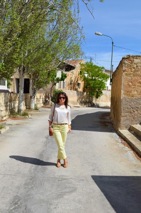 Yellow Ankle Pants