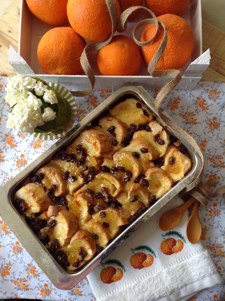 BREAD AND BUTTER PUDDING DE NARANJAS CONFITADAS Y PASAS BREAD AND BUTTER PUDDING DE NARANJAS CONFITADAS Y PASAS