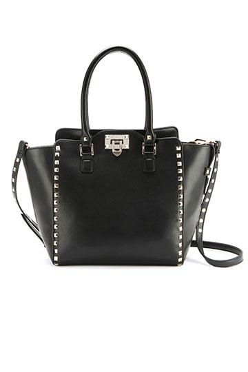 Stylish Rivet Details Handbag in Black
