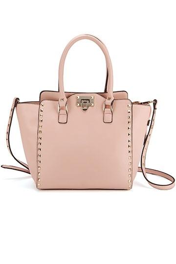Stylish Rivet Details Handbag in Pink