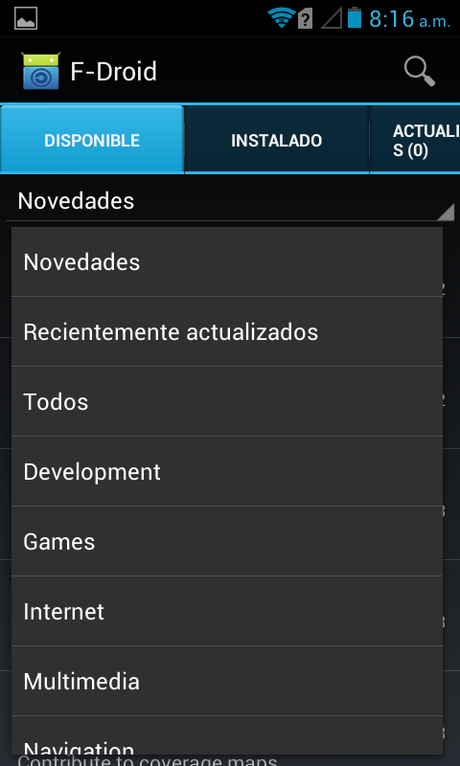 Como instalar F-Droid, el remplazante de Google Play, en Android. screen-fdroid-3