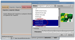 Importar o exportar imágenes en Lihuen con TuxPaint. Importar o exportar imágenes en Lihuen con TuxPaint.