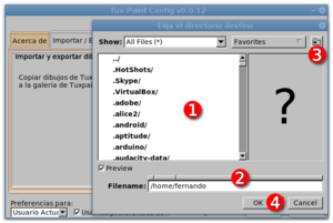 Importar o exportar imágenes en Lihuen con TuxPaint. Importar o exportar imágenes en Lihuen con TuxPaint.