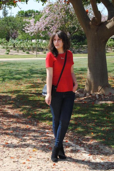 Red peplum