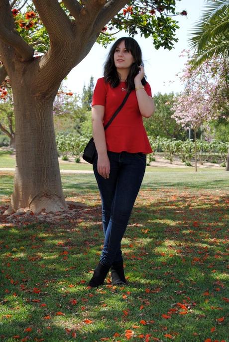 Red peplum