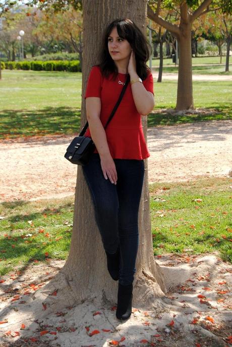 Red peplum