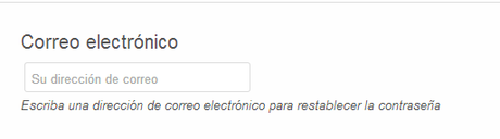 establecer un correo electrónico para recuperar la contraseña. establecer un correo electrónico para recuperar la contraseña.