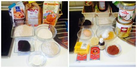 Hogaza integral rosa y magdalenas red velvet ingredientes