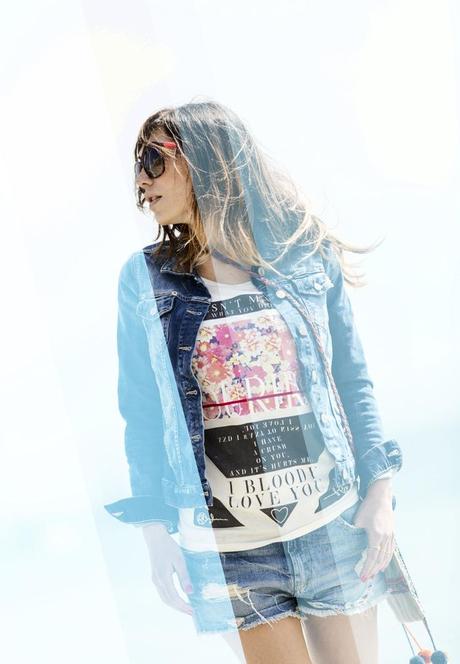 street style santander barbara crespo i bloody love you tshirt denim fashion blogger outfit blog de moda