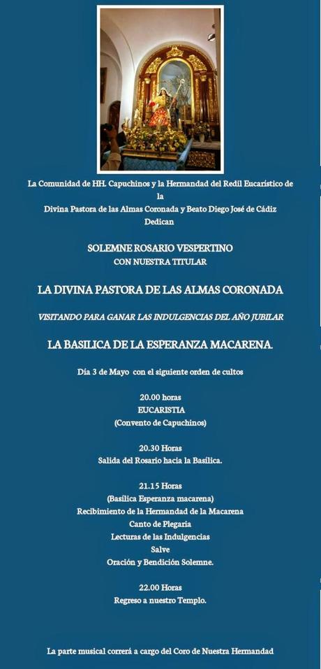Solemne Rosario vespertino de la Divina Pastora de capuchinos Solemne Rosario vespertino de la Divina Pastora de capuchinos