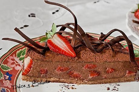 TARTA DE MASCARPONE, CHOCOLATE Y FRESONES TARTA DE MASCARPONE, CHOCOLATE Y FRESONES