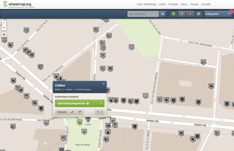 Wheelmap. Mapa colaborativo para señalar lugares accesibles Wheelmap. Mapa colaborativo para señalar lugares accesibles