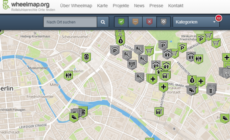 Wheelmap. Mapa colaborativo para señalar lugares accesibles Wheelmap. Mapa colaborativo para señalar lugares accesibles