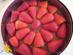 Tarta de chocolate y fresas chocolate, fresones