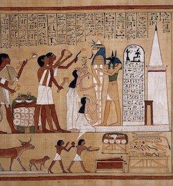 Ritual de apertura de la boca en el Papiro de Hunefer