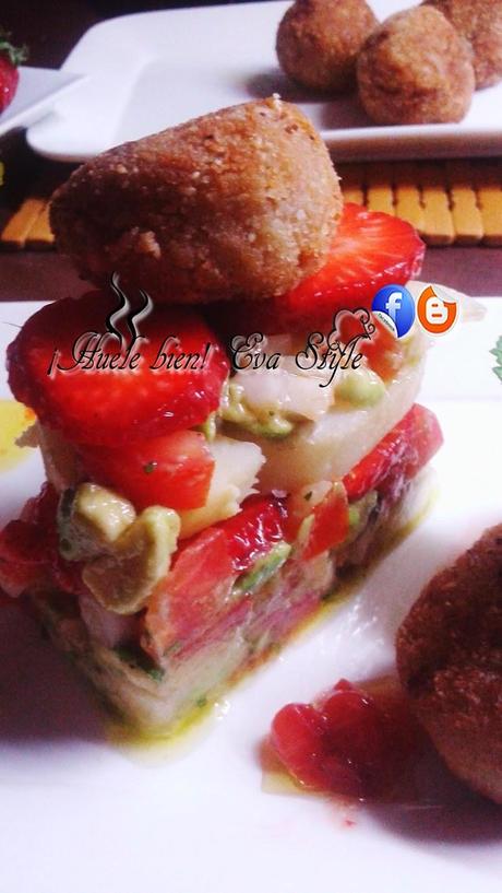 Terrina de aguacate y fresones Terrina de aguacate y fresones