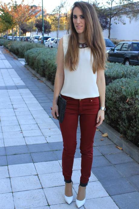 Miu Miu clutch and burgundy pants Image and video hosting by TinyPic