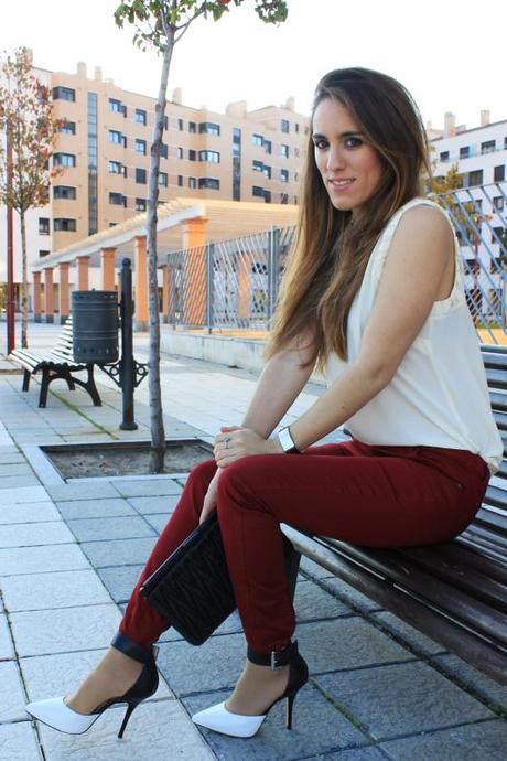 Miu Miu clutch and burgundy pants Image and video hosting by TinyPic