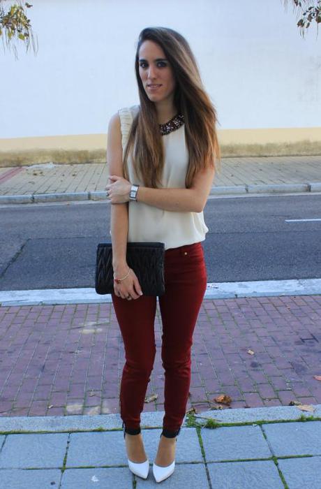 Miu Miu clutch and burgundy pants Image and video hosting by TinyPic