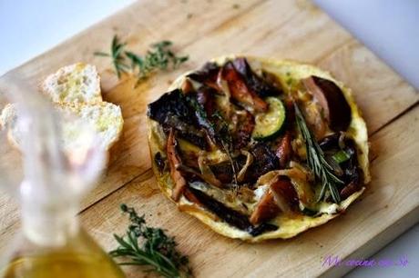 TORTILLA DE SETAS CON CEBOLLA Y CALABACÍN: TORTILLA DE SETAS CON CEBOLLA Y CALABACÍN: