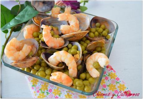 Guisantes con Langostinos y Almejas Guisantes con Langostinos y Almejas