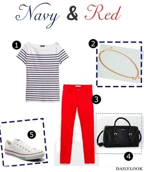 How To Wear It: Navy striped t-shirt Beautysets - navy