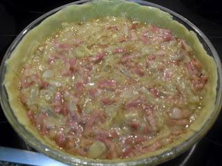 Quiché de puerros y bacon ahumado Quiché de puerros y bacon ahumado